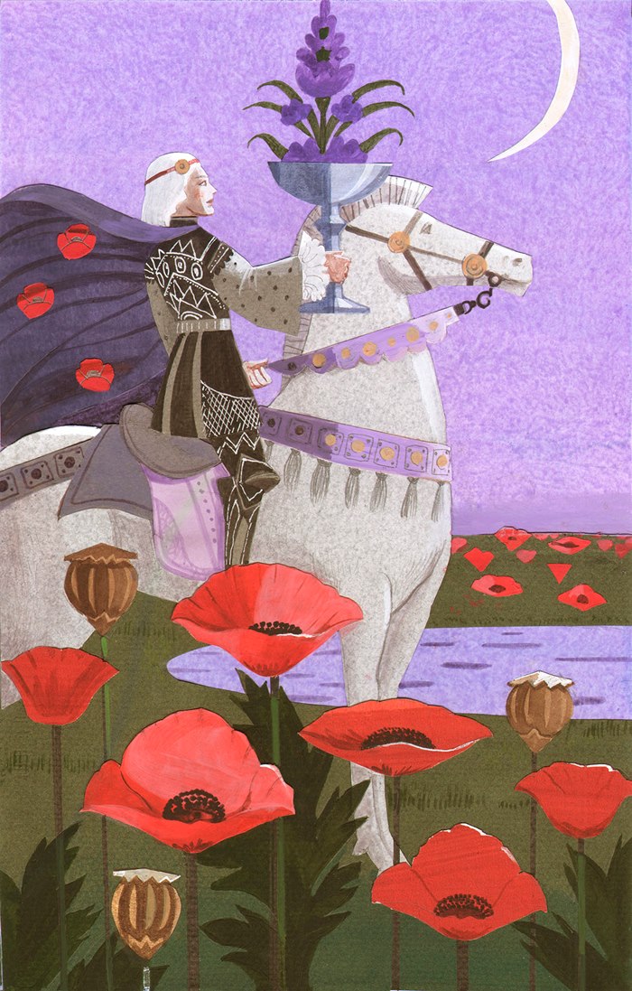 Tarot imagery blending ancient witchcraft