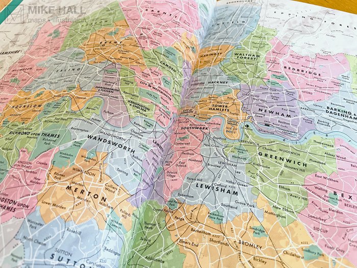 Mike Hall’s "The Boroughs of London" book illustration