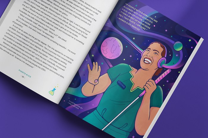 STEM publication visuals celebrating scientists with disabilities & innovation