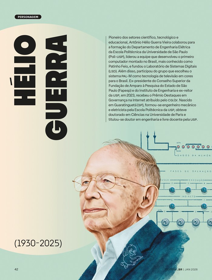 Portrait of Antônio Hélio Guerra for magazine feature