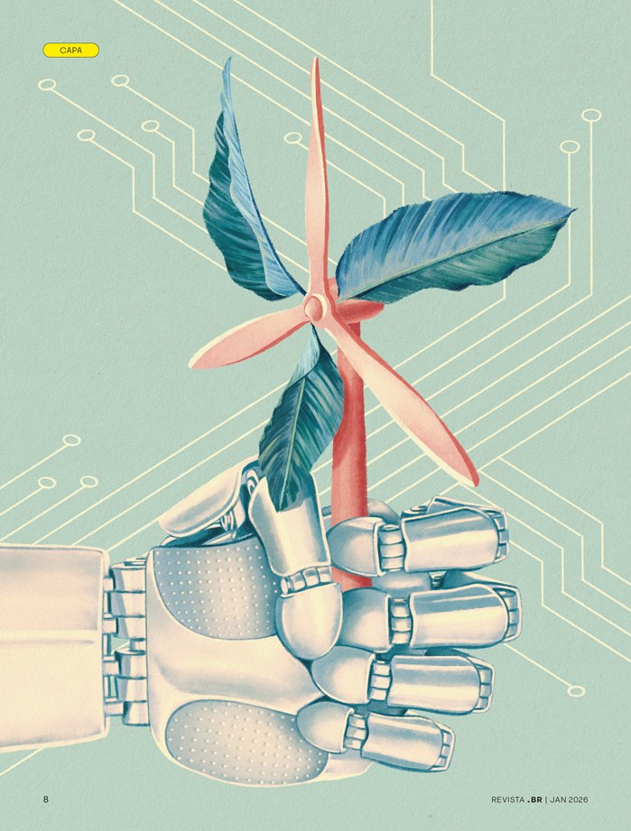 Contemporary illustration style bringing technology themes to life visually