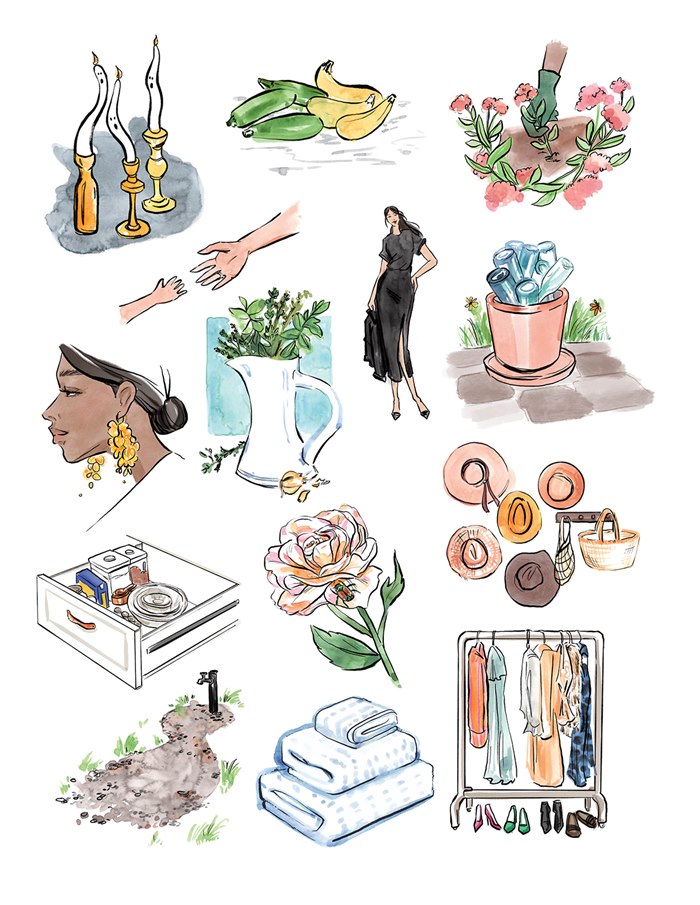 Artwork by Briana Kranz inspired by home and garden life