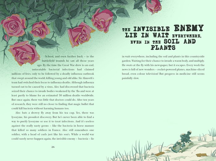 Editorial artwork for Isabel Thomas science narrative