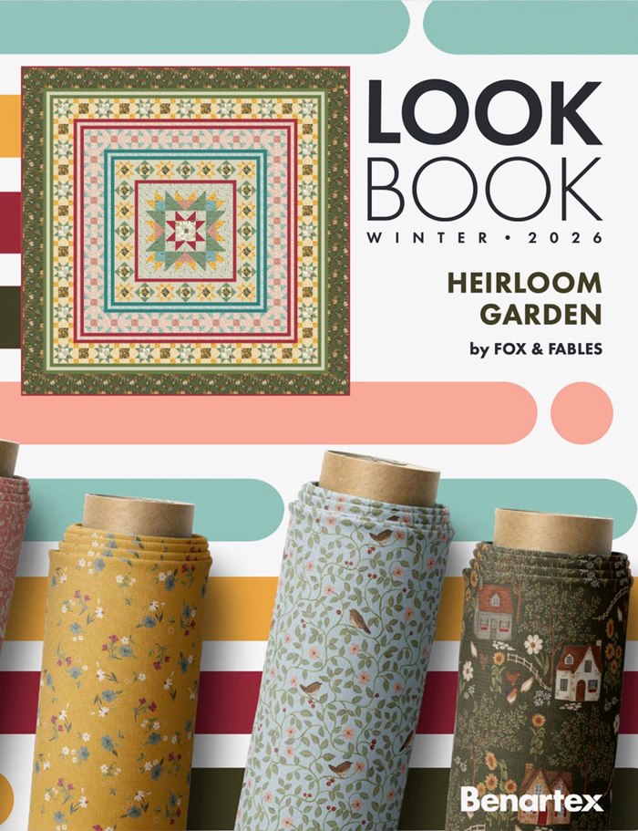 Emma Adams textile patterns for Benartex quilting fabrics