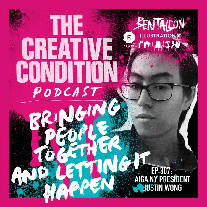 Episódio 307: Justin Wong, presidente da AIGA NY, fala sobre comunidade, criatividade e como as organizações podem apoiar a indústria criativa atual.