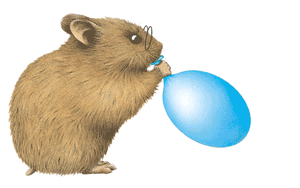 仓鼠吹气球的动画