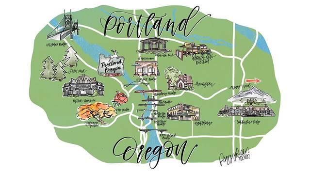 Map Portland oregon